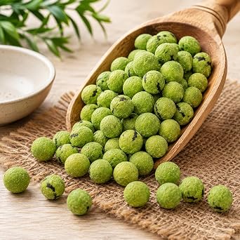 Hides Fine Foods - Wasabi Peanuts 500g - Suitable for Vegetarians - GMO Free - Snacking - Coated Peanuts with Wasabi Flavour - Bar Snack - Perfect for Parties