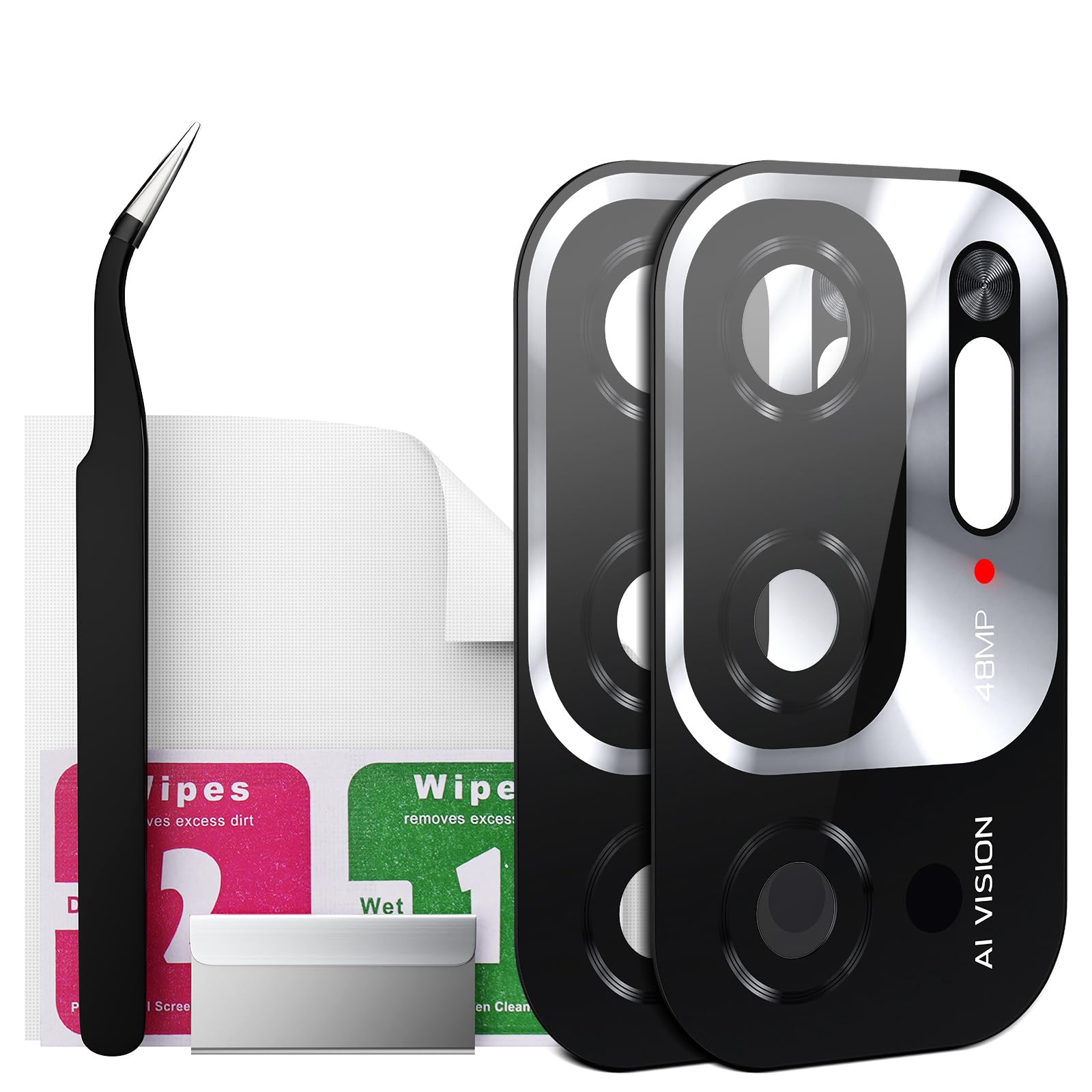 Lente Vetro Fotocamera Posteriore Per Xiaomi Redmi Note 10 Pro - Kit Completo Con Adesivo, Pinzette E Panno - Foto 8