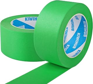 Green Painters Tape, 2" x 60 yd, 2 Rolls - Green Masking Tape - Multi Surface Use - 14 Day Clean Release Trim Edge Finishing Tape