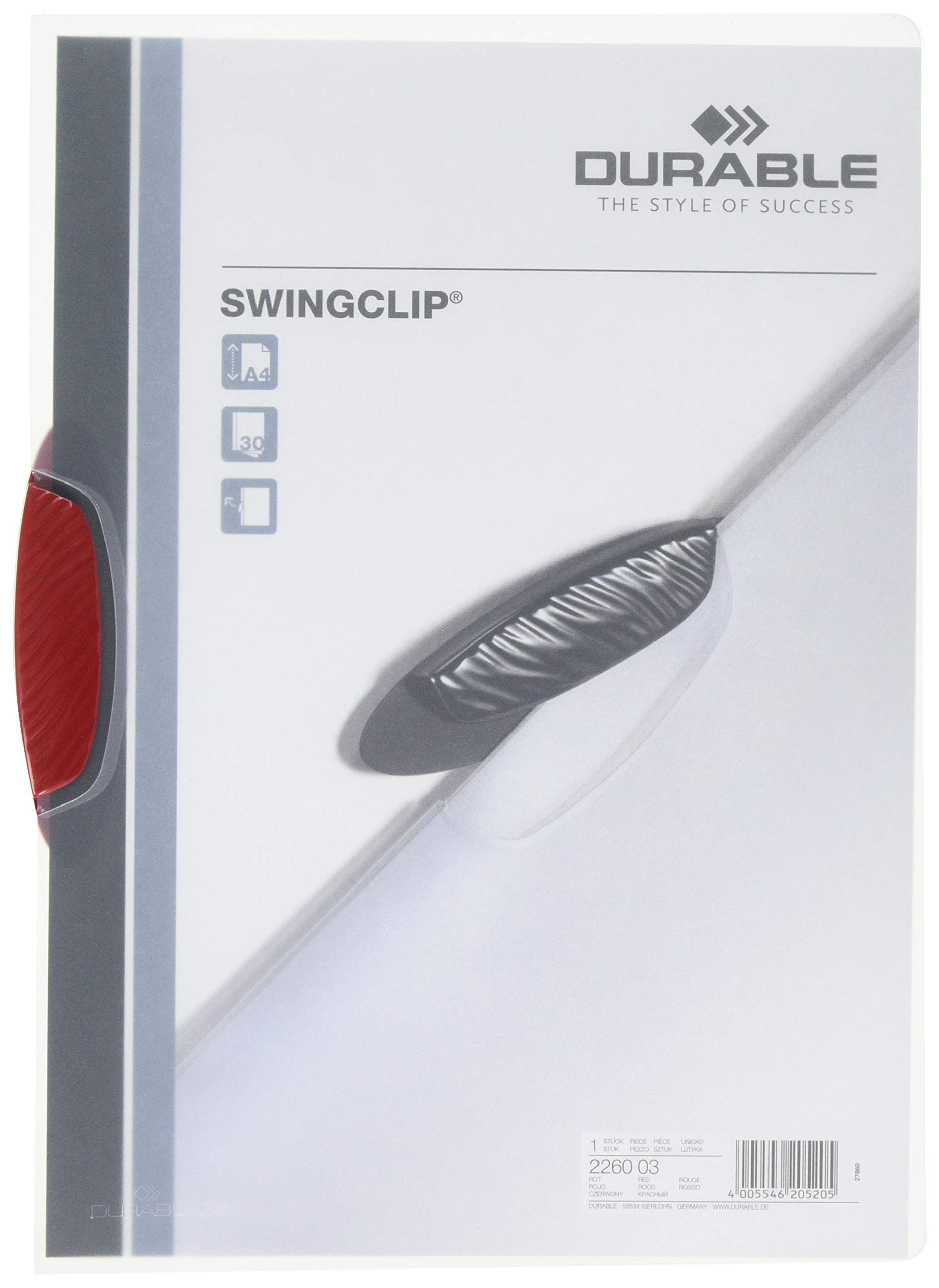 Durable SWINGCLIP 30 Document Swing Clip File Folder - 25 Pack - A4