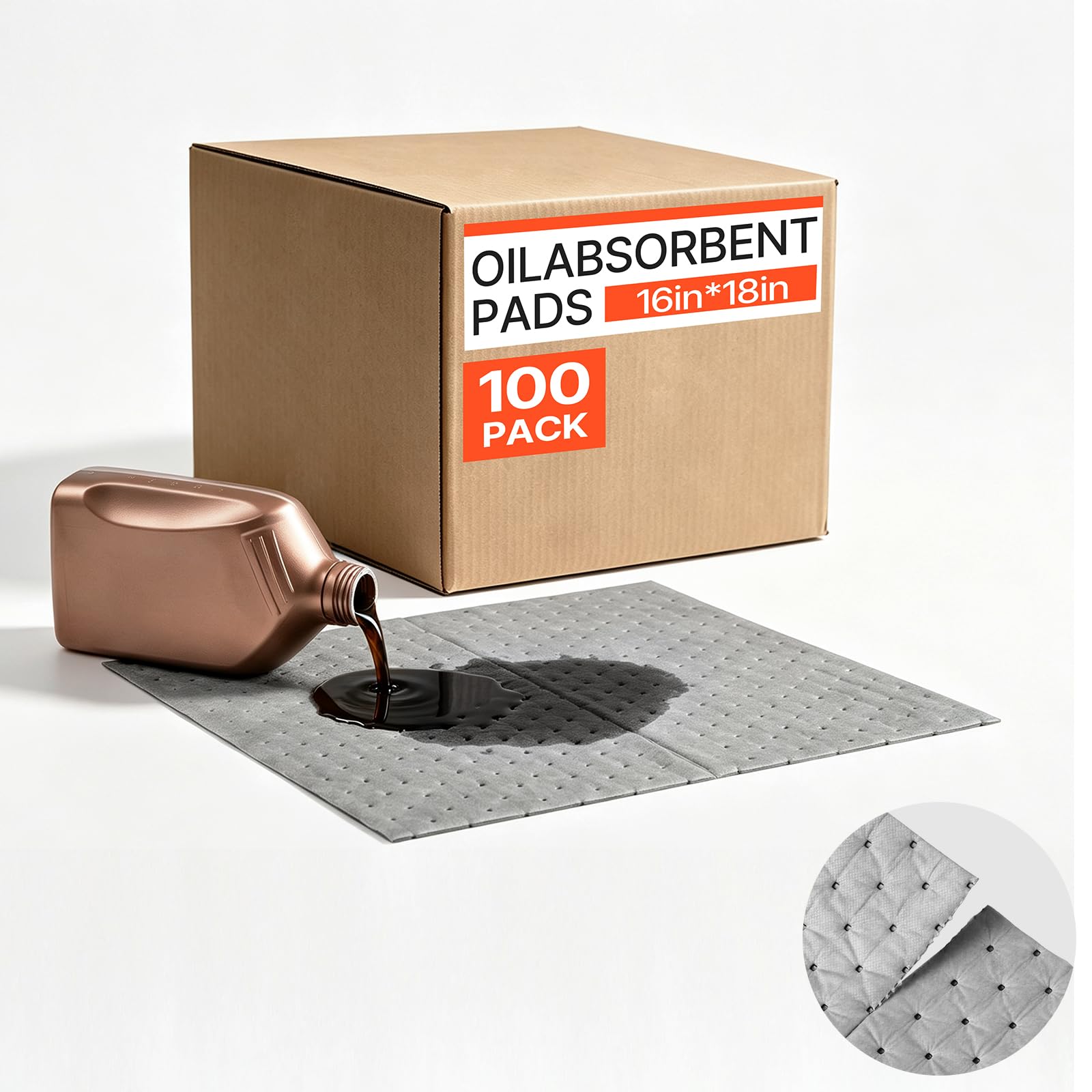 VEVOR Panni Assorbenti Universali 41x46 cm 100 Pezzi in PP, Alta Assorbenza