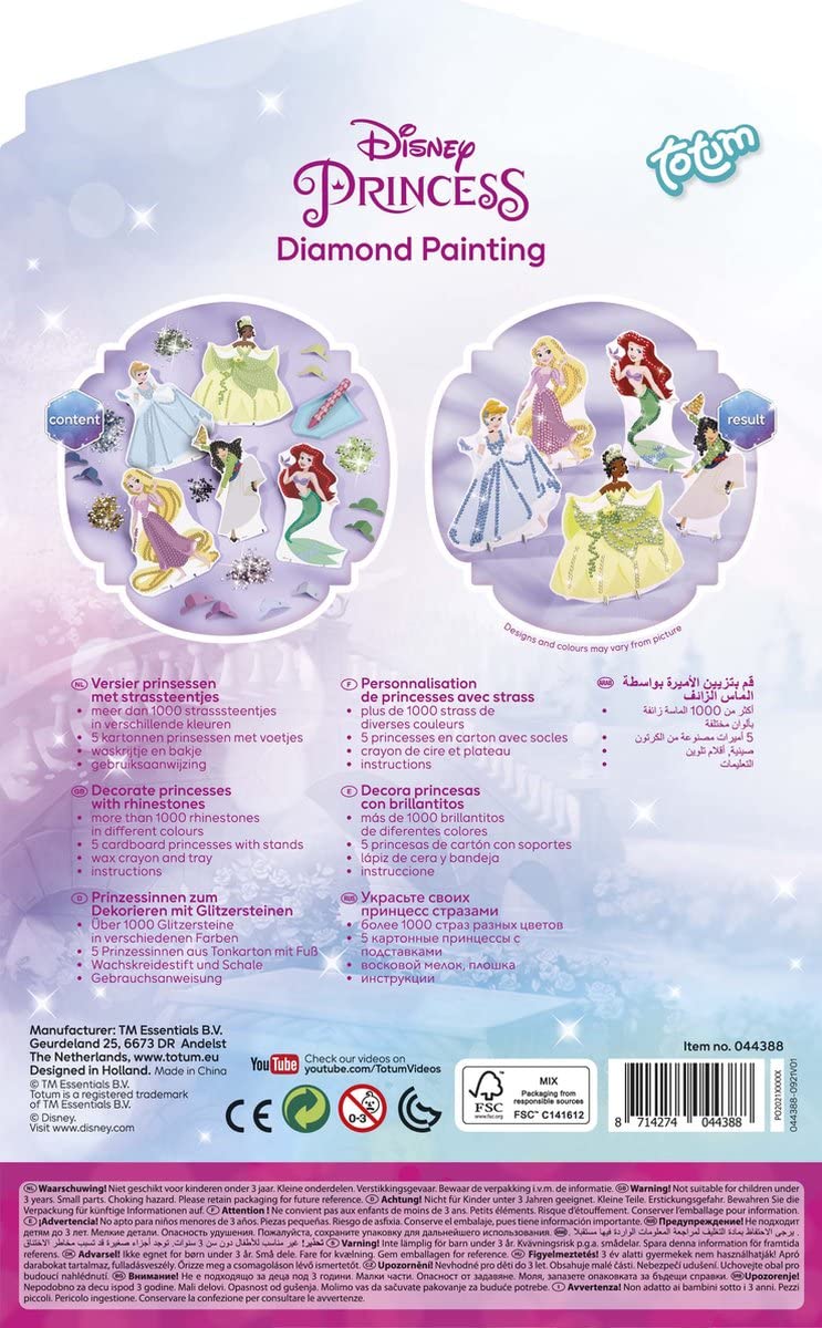 Totum Disney Princess Zestaw Do Malowania Diamentowego