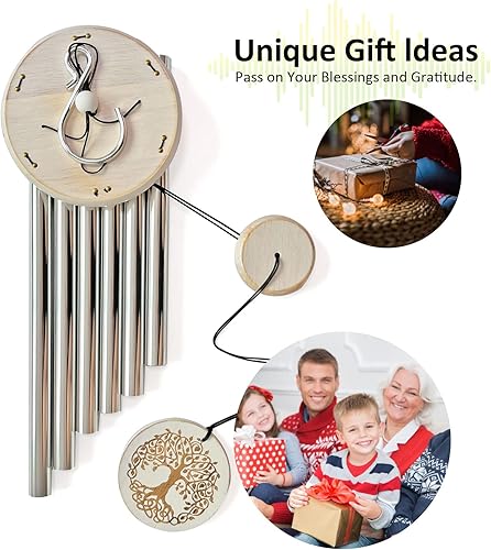 Miniatura 3 de Campanillas de viento para exteriores, campanillas de viento de 33 pulgadas para la pérdida de un ser querido, regalos conmemorativosde condolencias