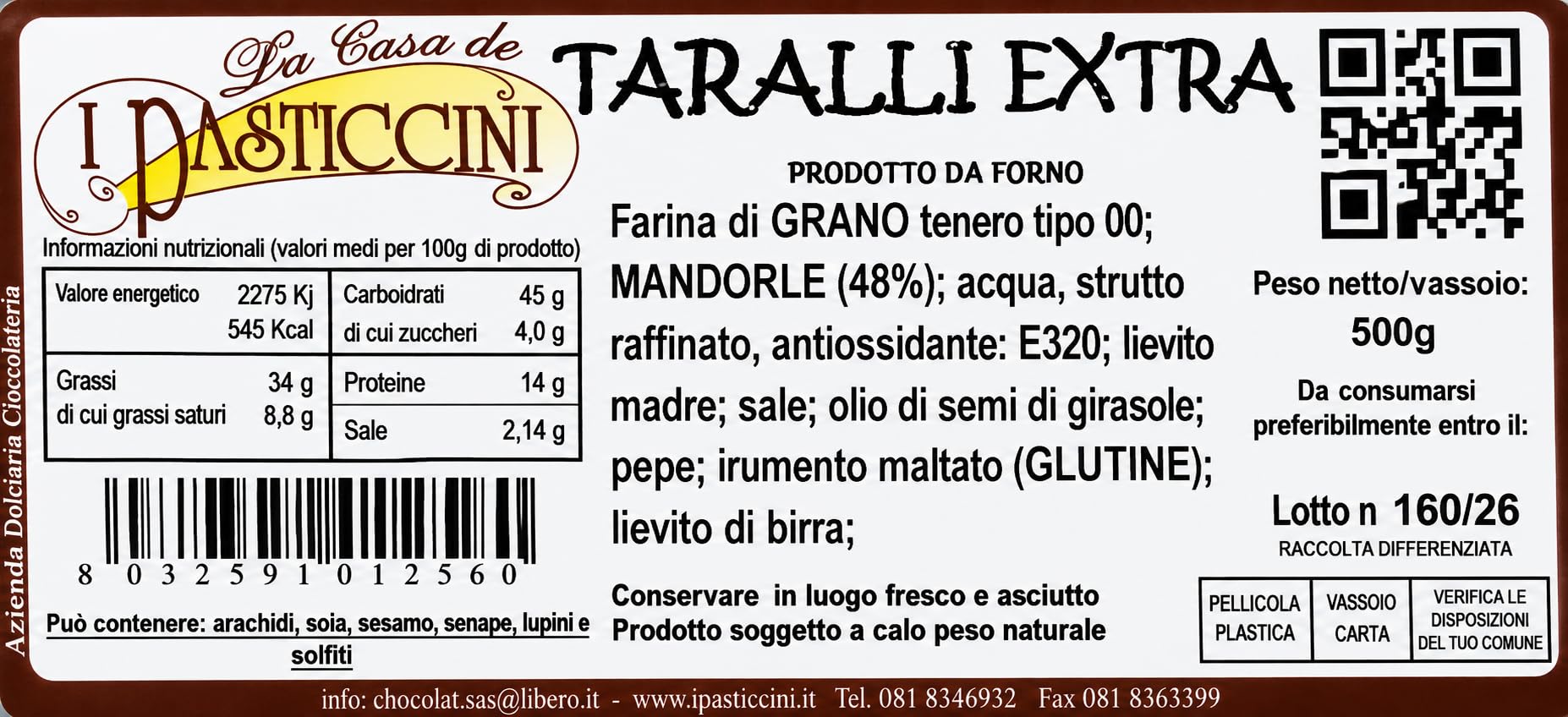 Taralli Extra Mandorlati Artigianali Con 48% Mandorle Croccanti Da Forno Disponibili Nei Formati 500g E 2,5kg Snack Tradizionale Italiano Aperitivo (2,5 kg (5 confezioni da 500 g ciascuna))