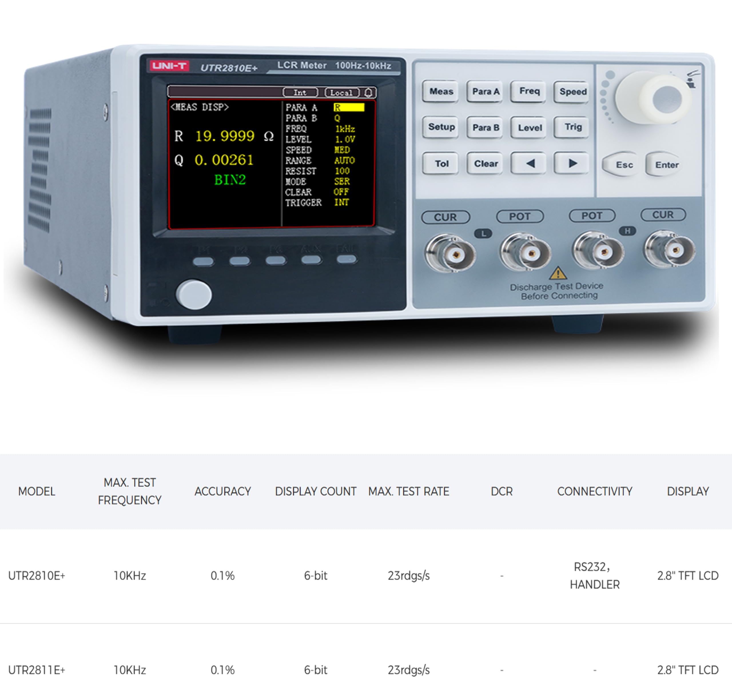 UNI-T UTR2810E+ LCR-Messgerät - Präzisions-LCR-Messgerät