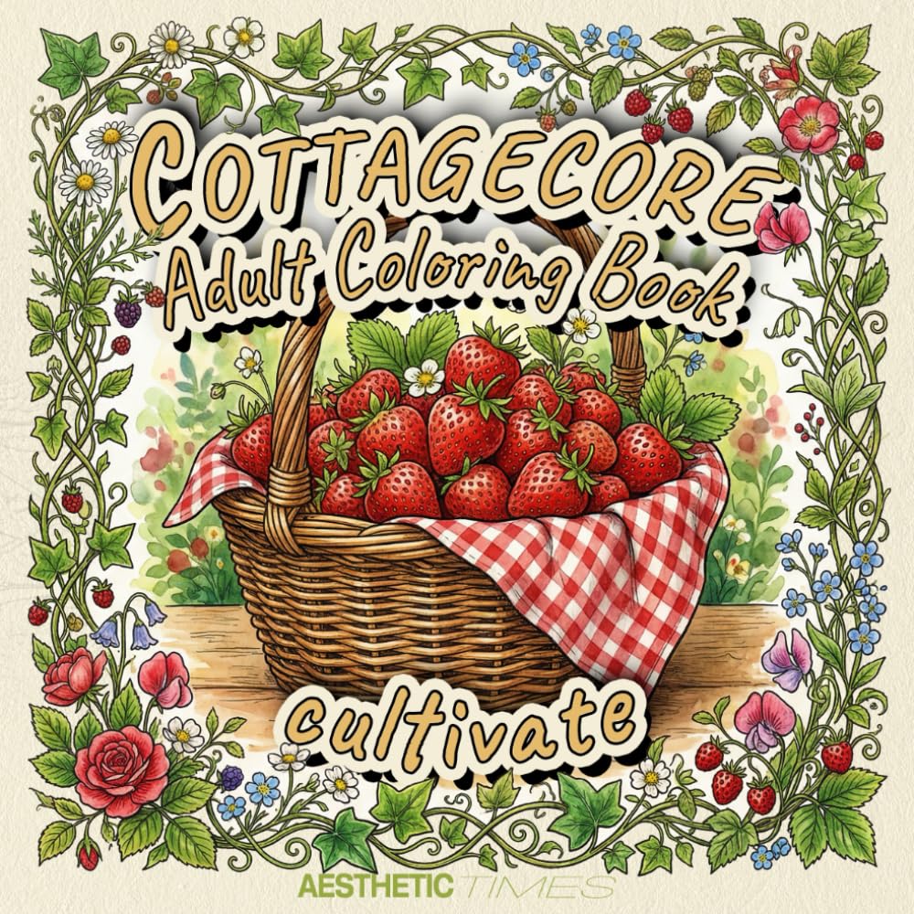Cottagecore Adult Coloring Book: Cultivate (Quiet Life Collection)