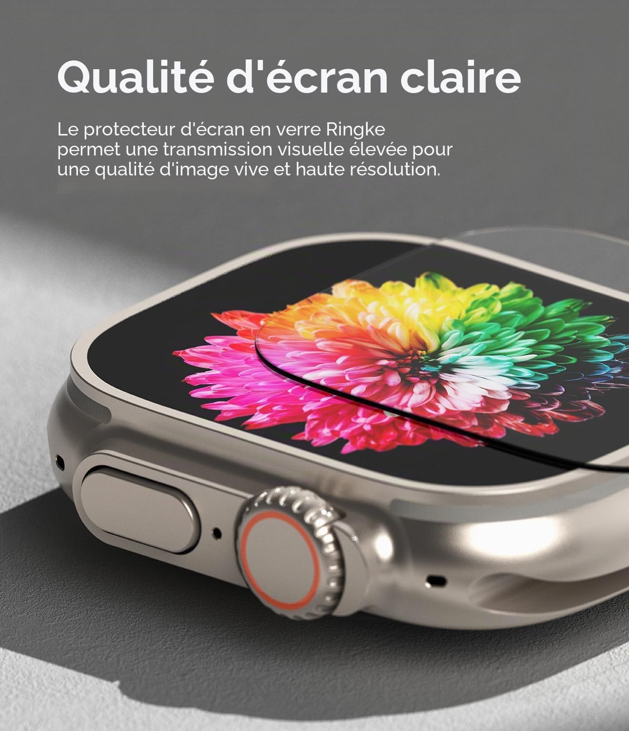 Ringke Verre Trempé Compatible avec Apple Watch Ultra 3/2 / 1 49mm [Tempered Glass] [4 Pack] Protecteur d'écran Taille Exacte Transparent Anti-Rayures 9H Dureté