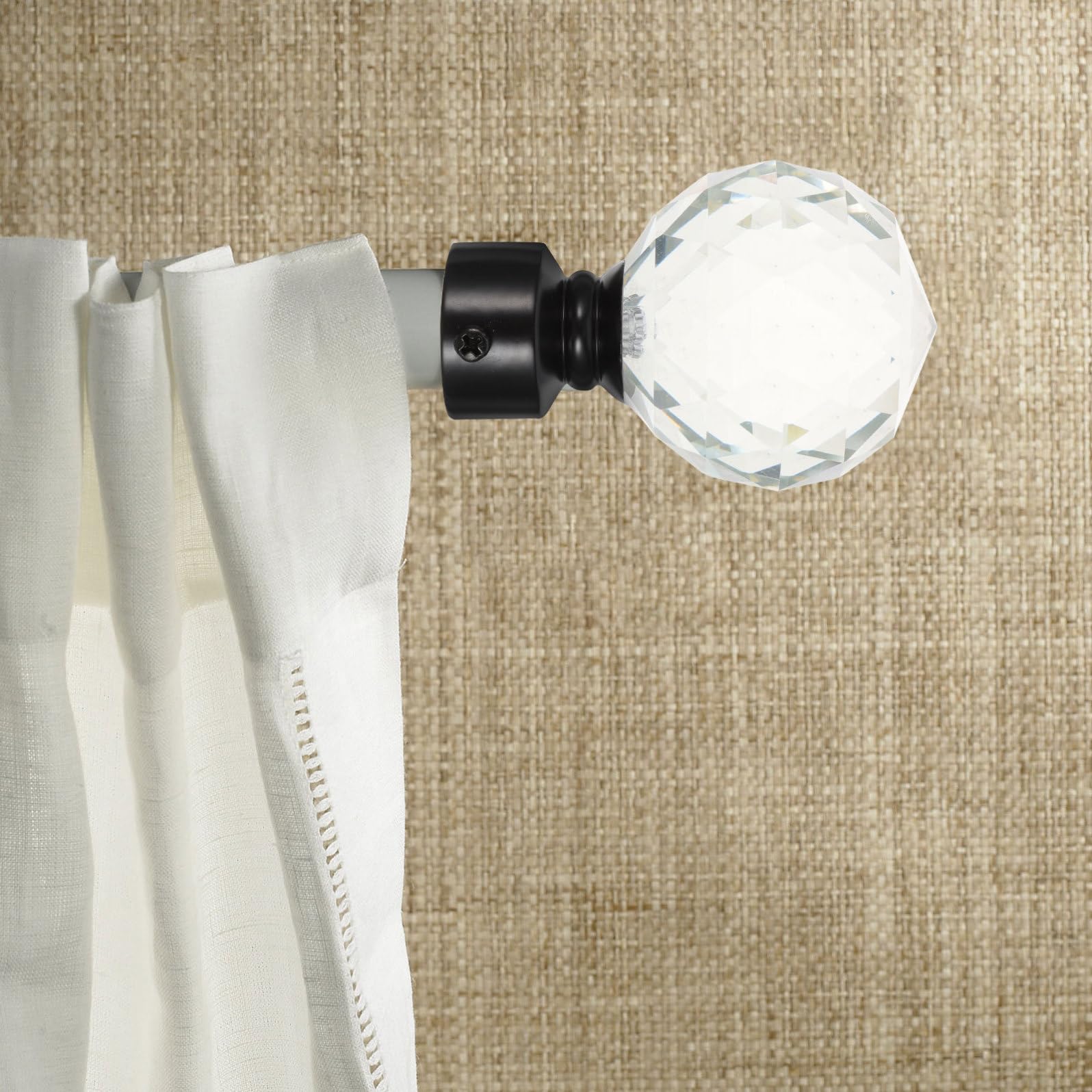 Alipis Terminali per Bastoni per Tende in Ferro Nero, Accessori per Aste per Tende Design Semplice e Retro 2pezzi per Casa e Appartamento
