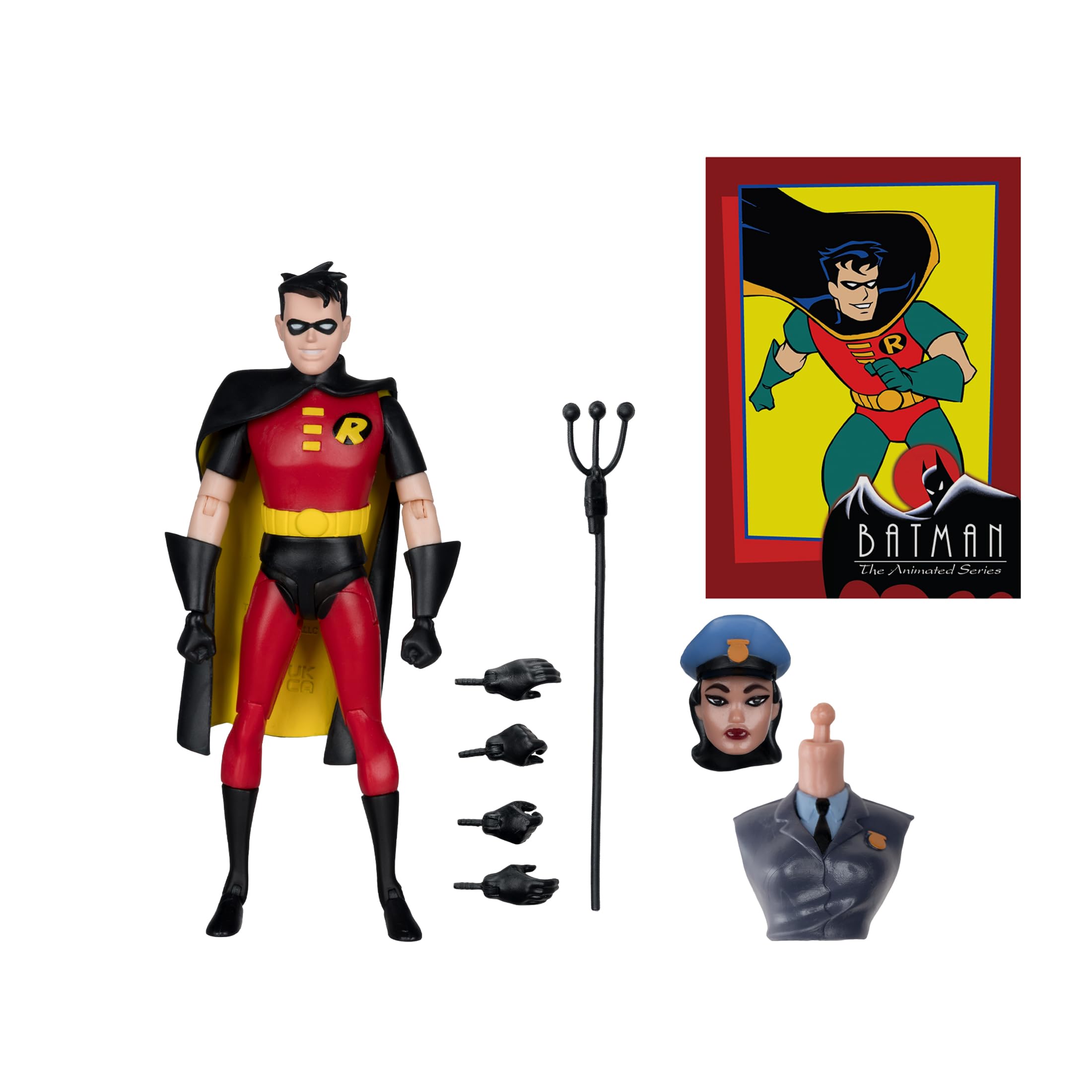 McFarlane DC Direct: Batman The Animated Series 15 cm figurka Build-A Wave 6 - Robin (czarno-czerwona)