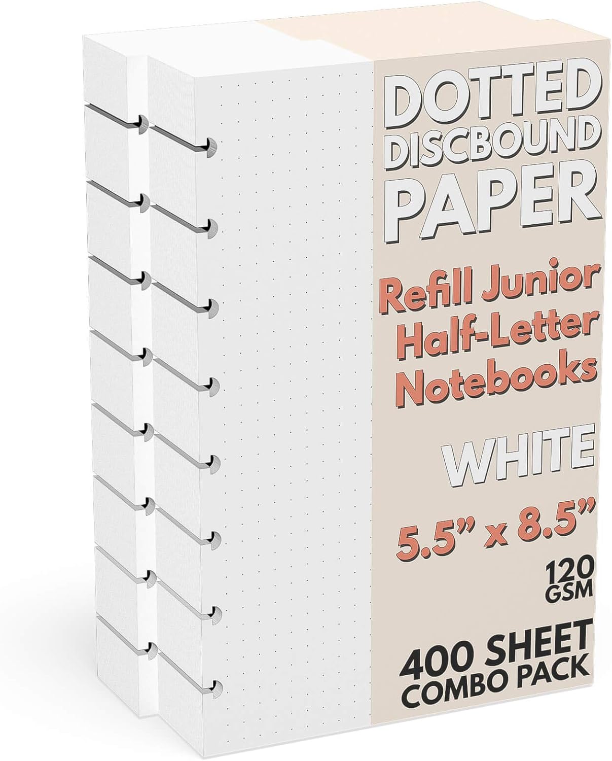 Discbound HalfLetter Size Extra Thick Dot Grid Paper