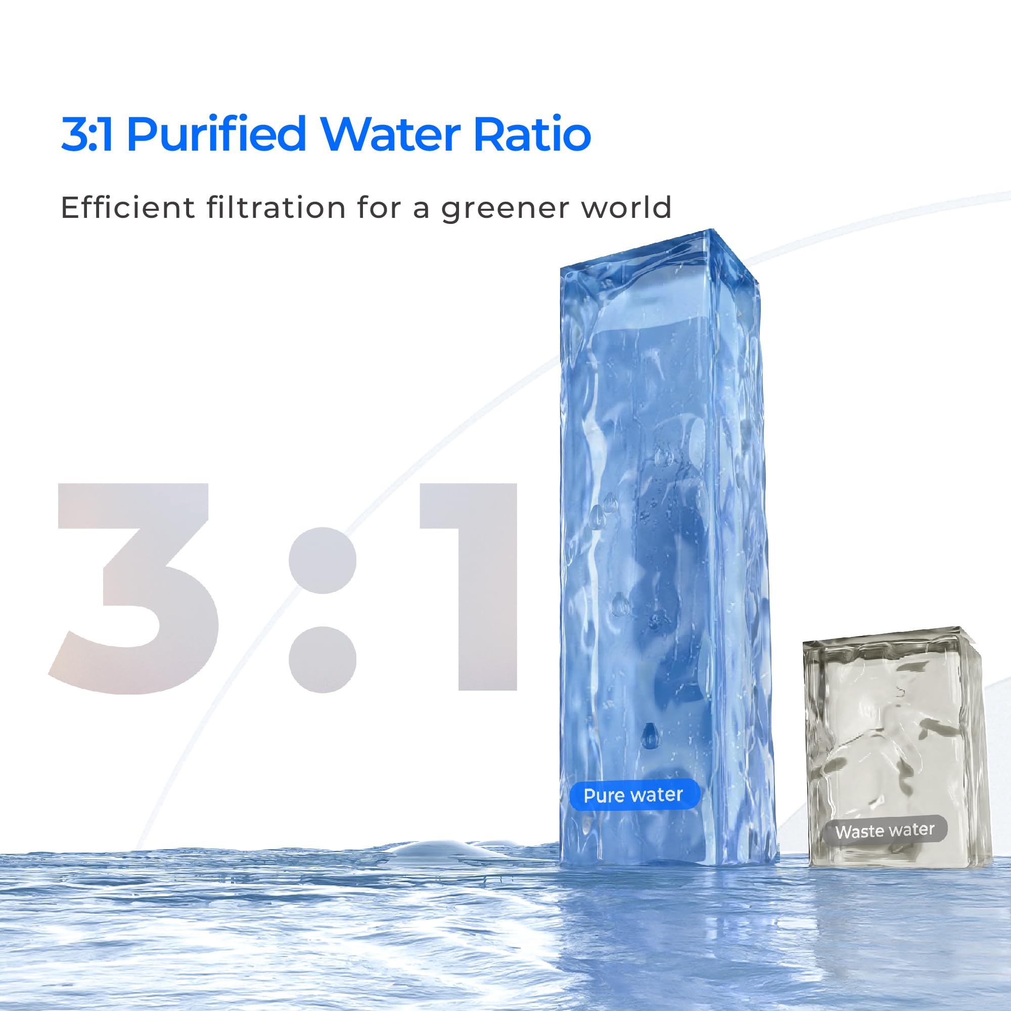 Waterdrop Filtro WD-X16-F3, repuesto para sistema de ósmosis inversa WD-X16 1600 GPD, vida útil de 24 meses, reduce el PFAS