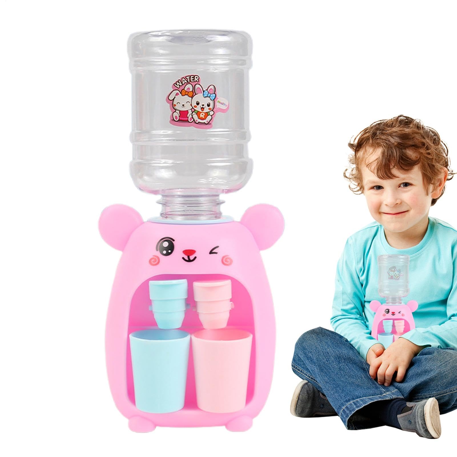 distributore d'acqua, distributore d'acqua giocattolo - Giocattolo per macchina per succhi di coniglio con 2 tazze | Giocattolo per acqua potabile con doppia uscita 'acqua per succhi e bevande