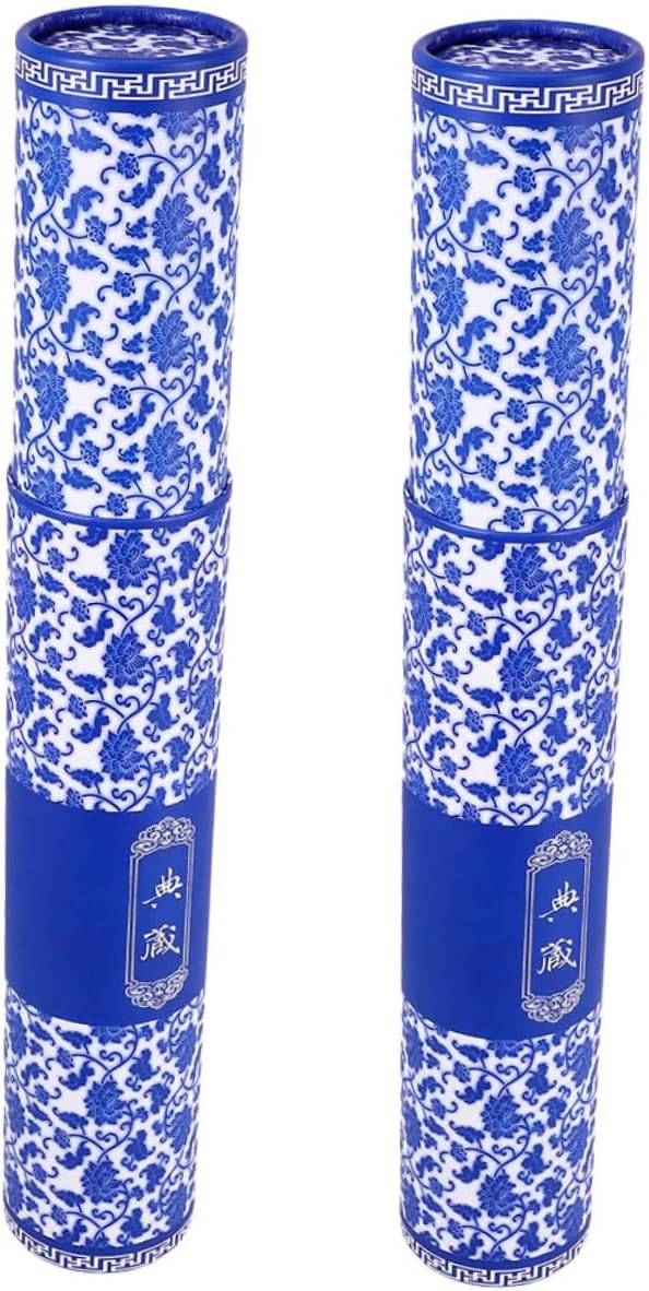 ARTIBETTER 2pcs Adjustable Telescoping Drawing Tube and Porcelain Design for Artwork Storage and Transport Convenient Pullout Access for Posters and Documents