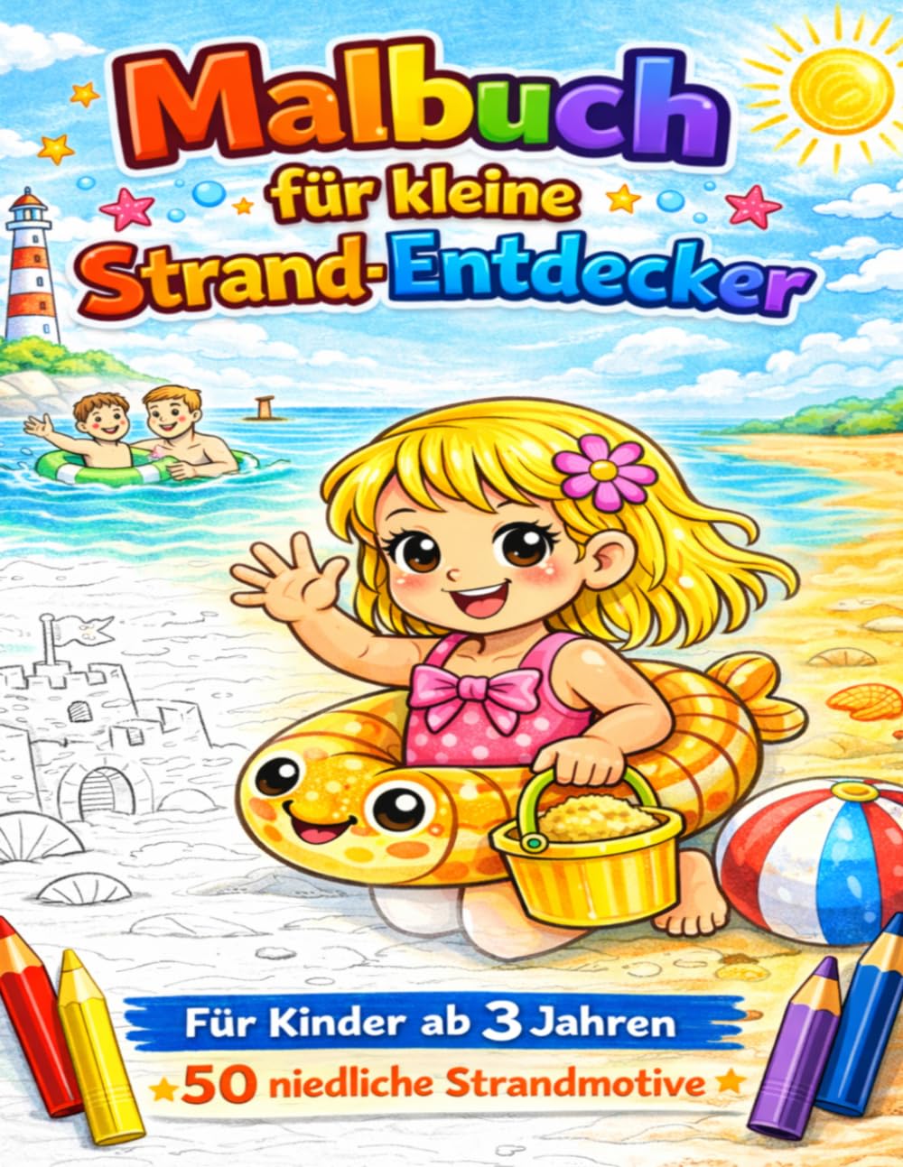 Lillys Abenteuer am Meer: Ein liebevoll gestaltetes Malbuch für Kinder