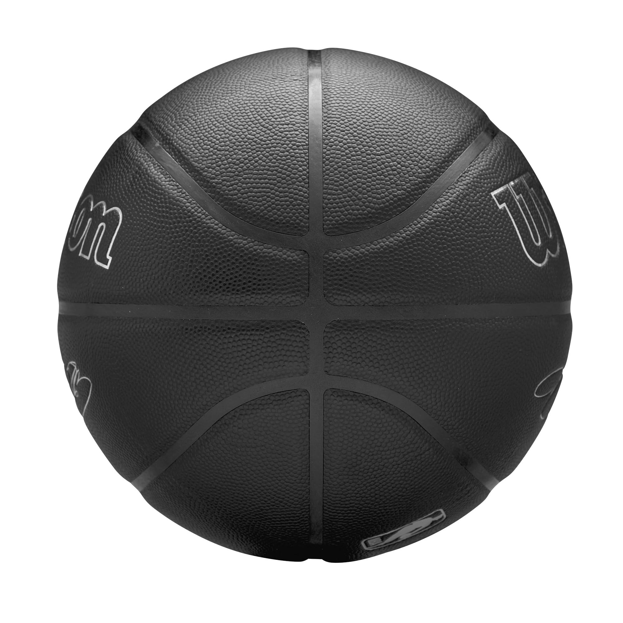 WILSON Evergreen NBA Player, Ballon de Basket, Revêtement Pure Touch, Idéal pour Extérieur, Résistant Aux Intempéries, Joueur: James, Couleur: Noir, Taille: 7