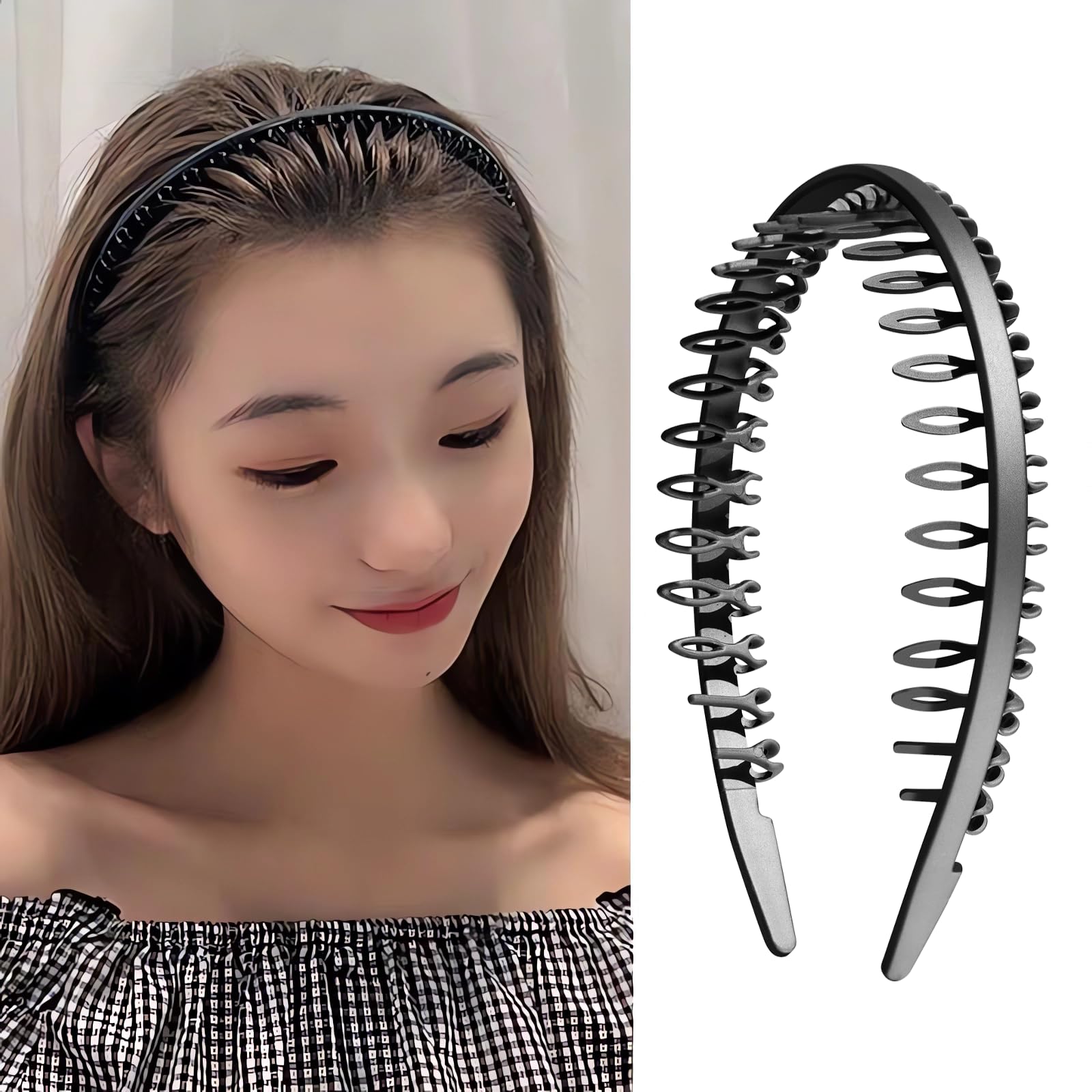 Amazon.co.jp: KISARG カチューシャ ヘアバンド コームタイプ 前髪留め