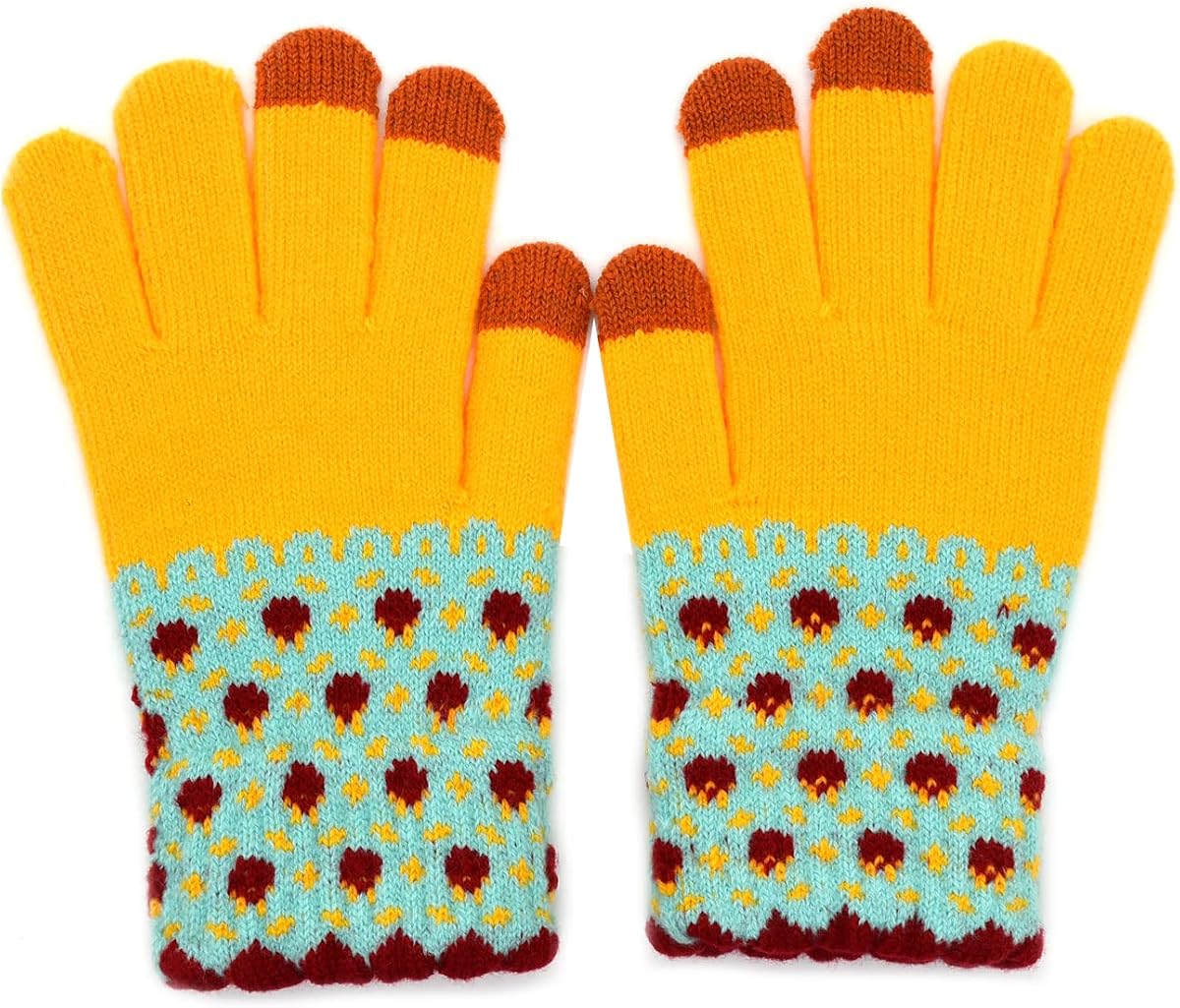 Women Winter Touch Screen Gloves Cable Knit Texting Mitten Warm Sport Glove