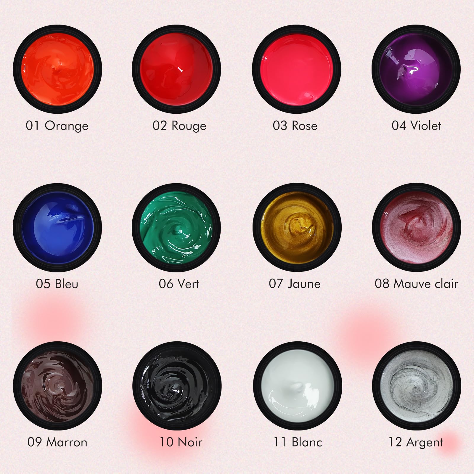 Biutee Vernis en Gel, 12 Farben UV Nagellack 8ml Gel de Stamping Nagellack Nail