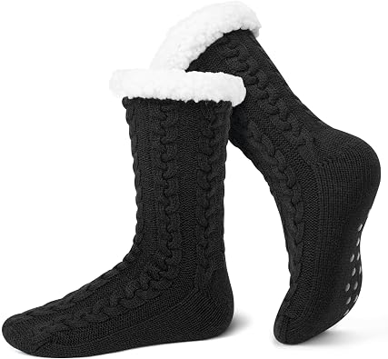 Slipper Socks for Men, Winter Thermal Non Slip Fuzzy Socks