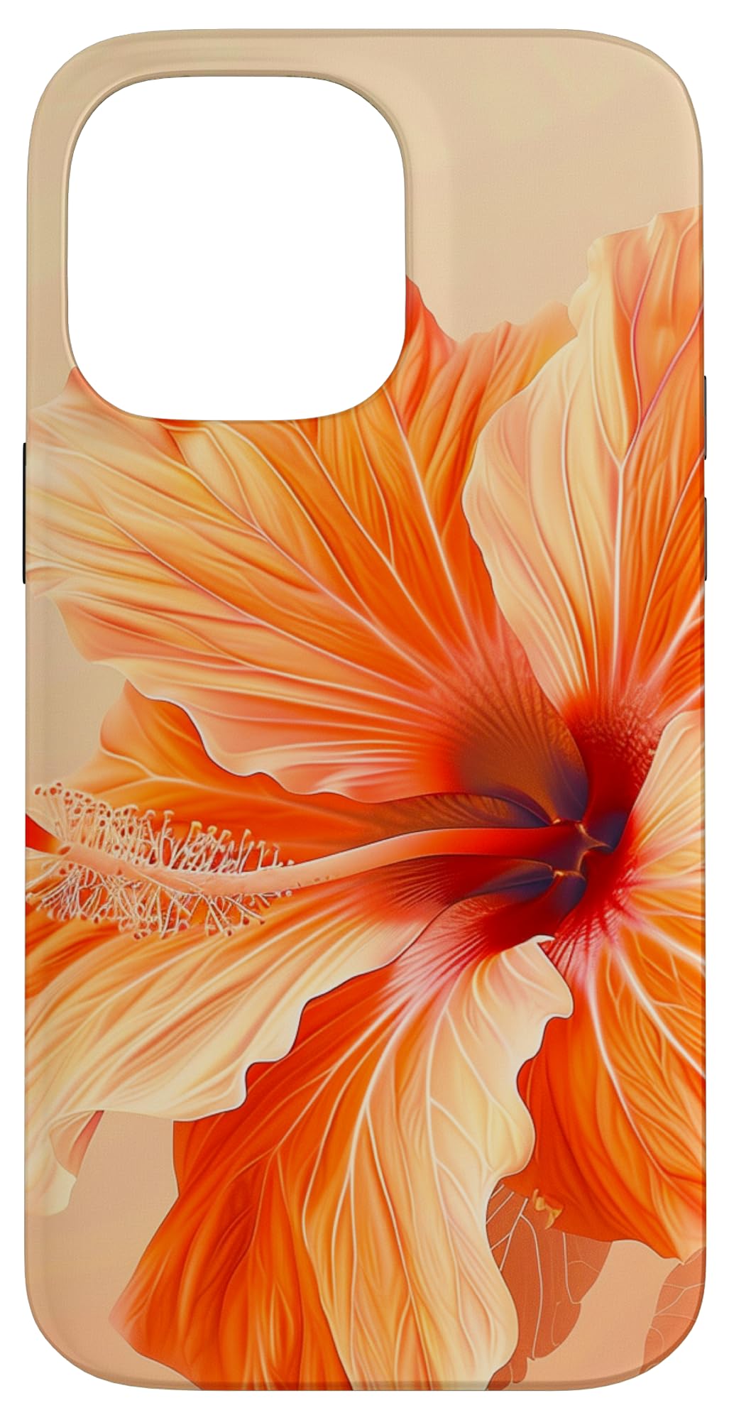 Orange Hibiscus Island Flower Girl Light Orange Case for iPhone 14 Pro Max