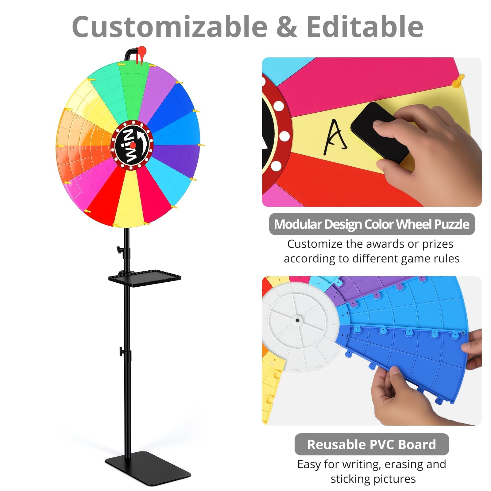 Tanice 24 Inch Prize Wheel with Stand - Image 4