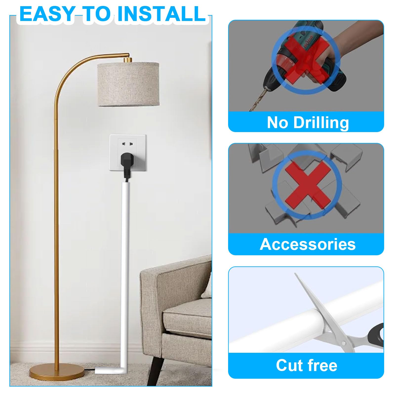 N. 10 PASSACAVI BOCCHETTA TAPPO COPERCHIO PLASTICA PASSACAVI Per Scrivania Vari Colori Bianco 88558778 - Foto 3