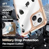 Vista 3 de TAURI Defender 3 en 1 funda de 6.1 pulgadas diseñada para iPhone 13, con 2 protectores de pantalla de vidrio templado y 2 protectores