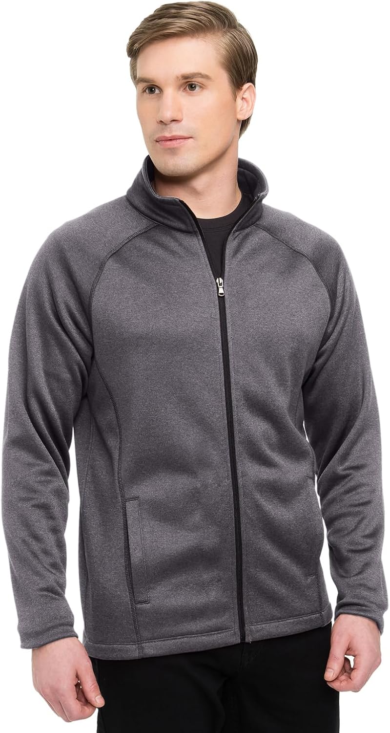 AFC Men’s Zip Up Track Jacket Polyester Zippered Sweatshirt Large to 4x 3 Colors