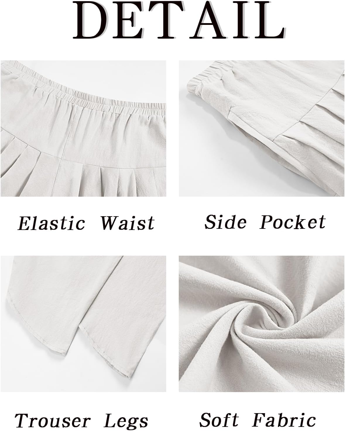 PASLTER Mens Kaftan Linen Cotton Pants Casual Kurta Elastic Waist Harem Baggy Yoga Pants Loose Fit Boho Hippie Trousers - Image 5