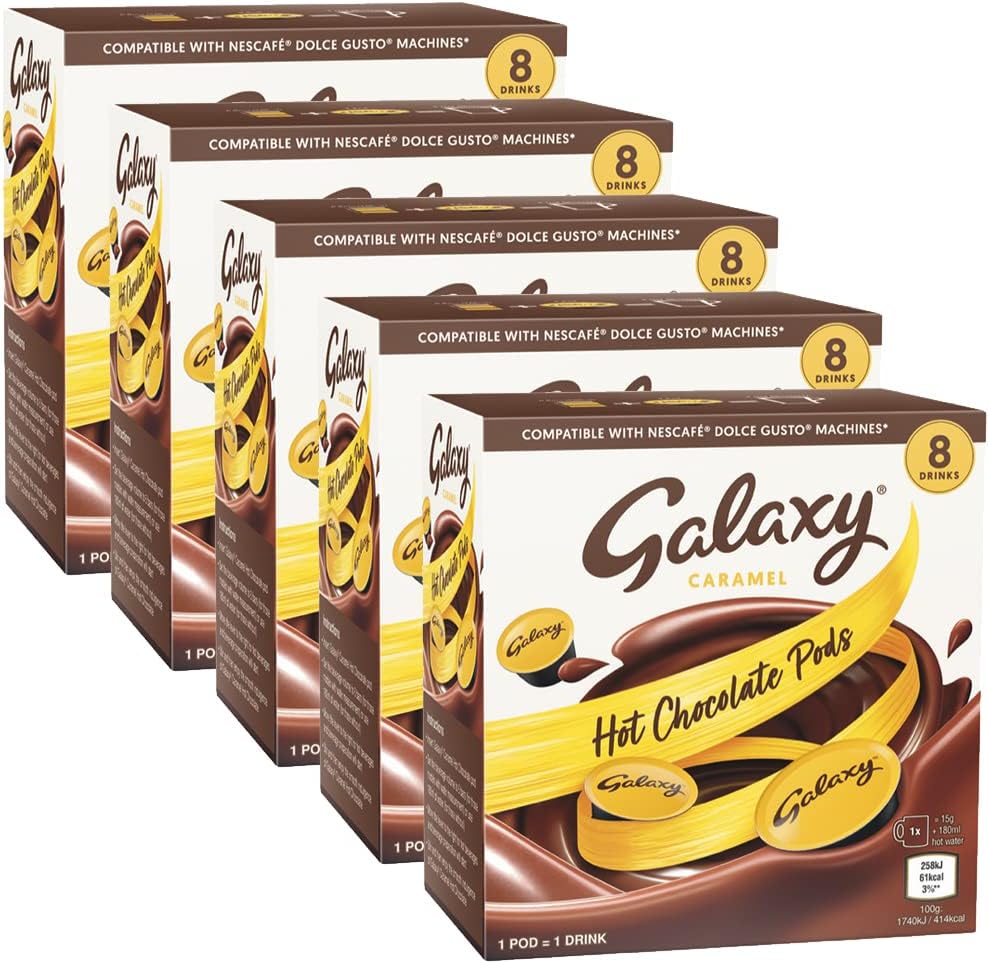 Galaxy Caramel Hot Chocolate Pods 40 Servings Dolce Gusto Hot Chocolate Pods Dolce Gusto