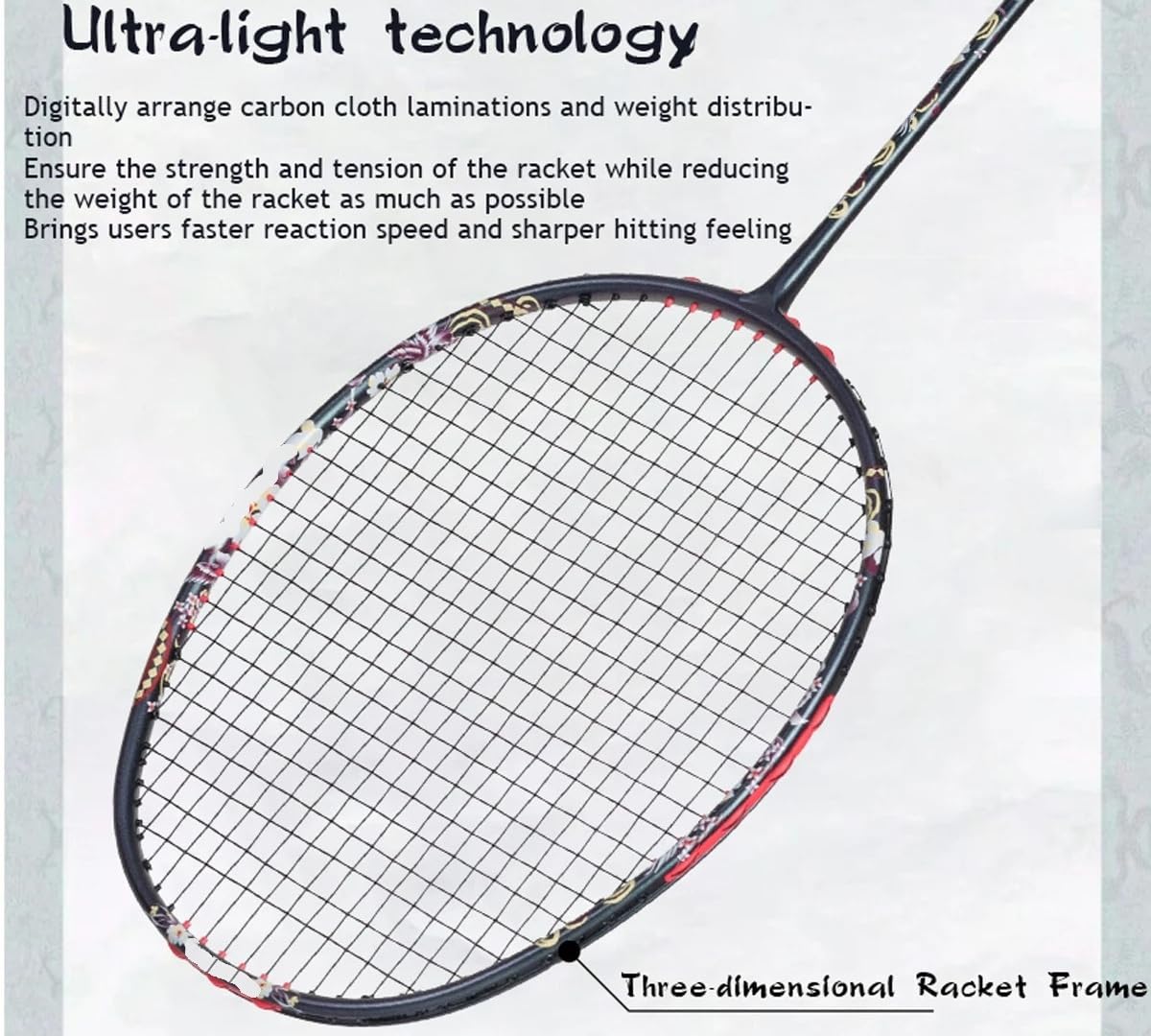 Federball Set 72 ± 2g Ultraleicht 35 £ Carbon Faser Badminton Schläger Mit Saiten Professionelle Training