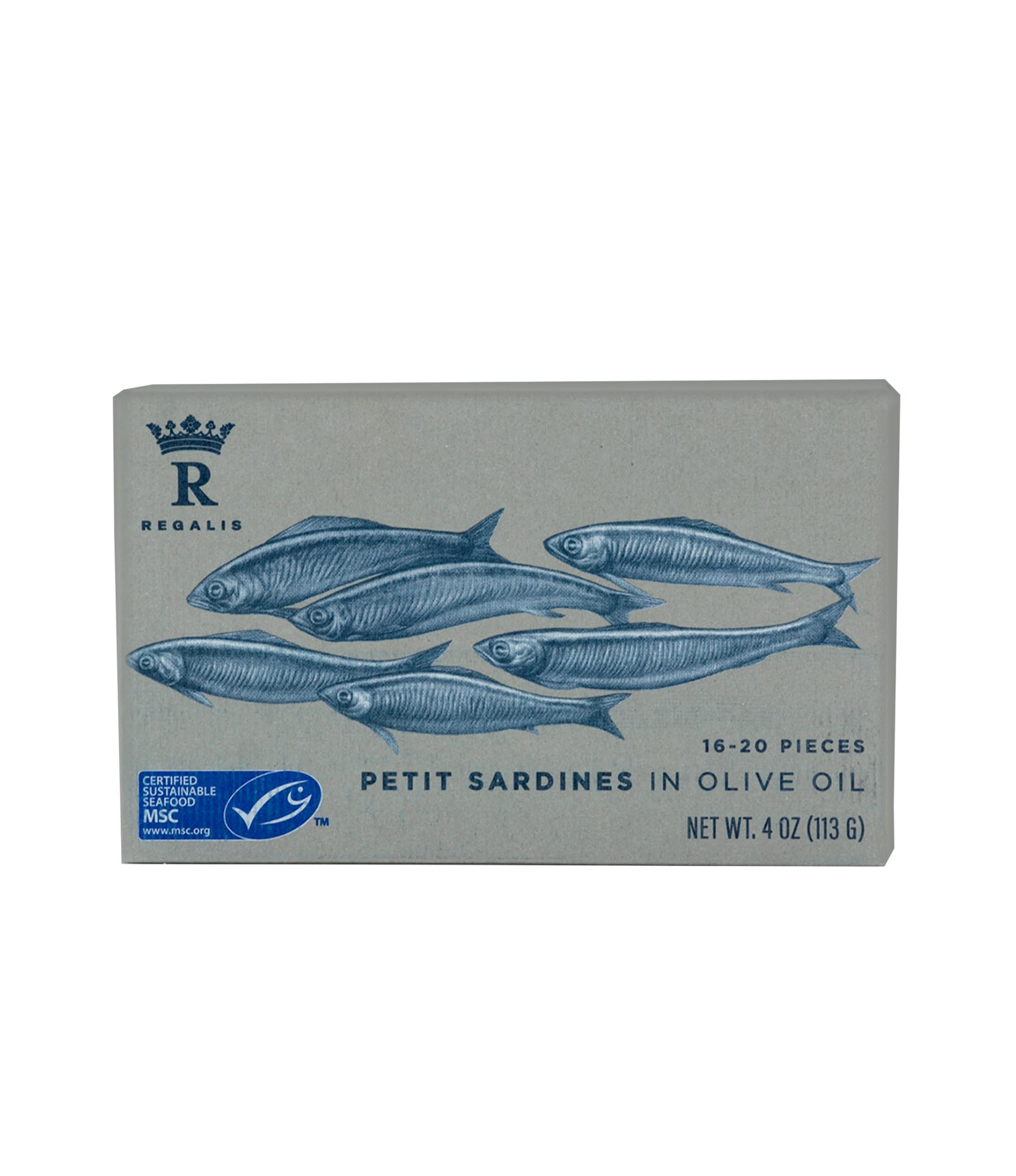 Regalis Foods, Sardines Petite In Oilve Oil, 4 Ounce