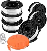 Uchidodo Draadspoelen voor Black en Decker Grastrimmer, 6 Stuks Grastrimmer Spoelen, Lengte 9,15 m, Diameter 1,65 mm met...