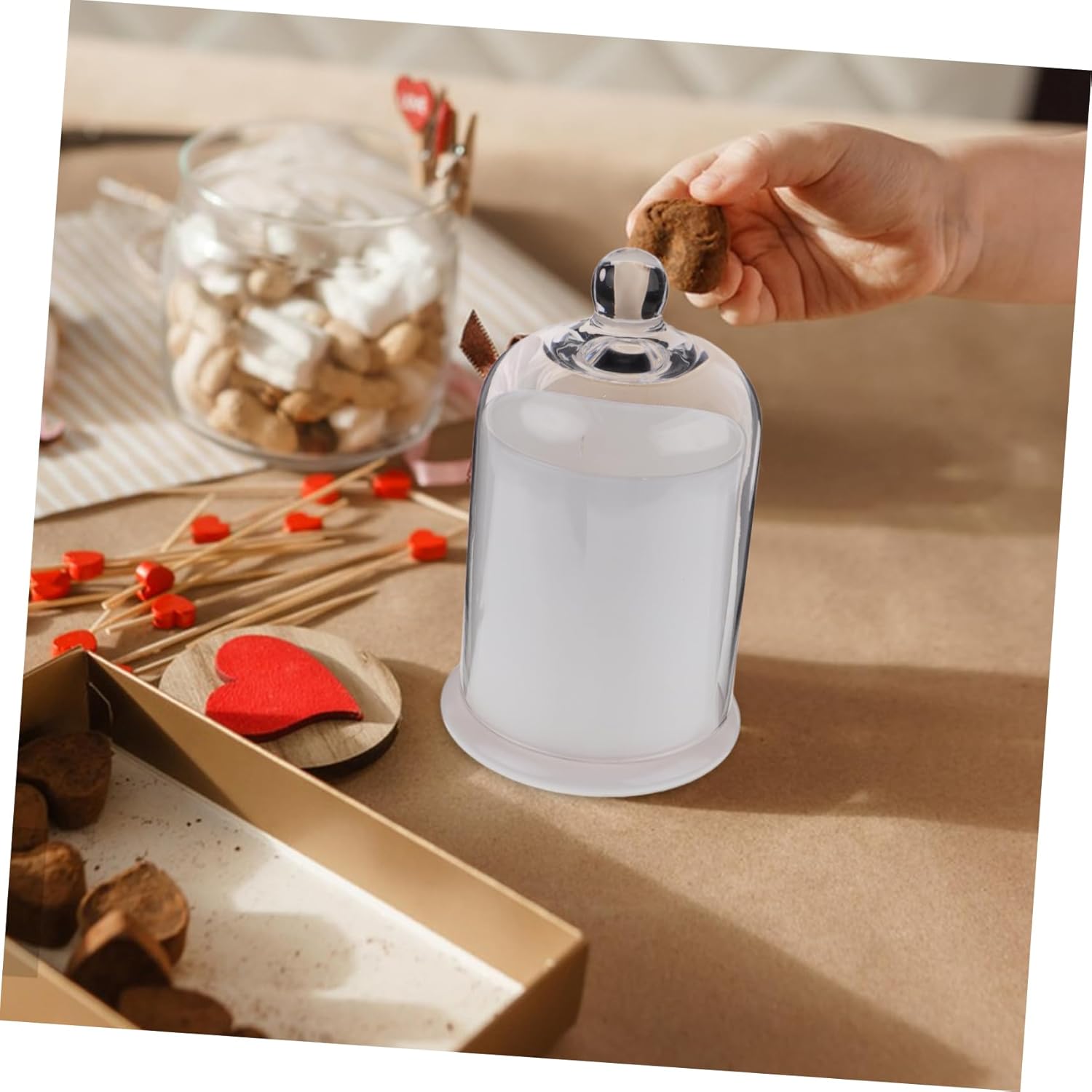 BESTYASH Multi Functional Glass Butter Dish with Transparent Lid for Refrigerator Cheese Holder and Preservation Container Smooth Surface Easy Clean Storage Box for Butter Cheese and Food