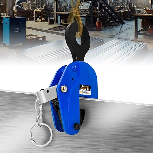 Miniatura 8 de Abrazadera de placa vertical  Abrazadera de elevación de capacidad de carga de 4400 libras  Apertura de mandíbula de 1.3 pulgadas  Abrazadera de