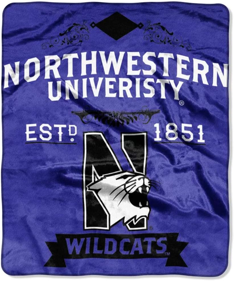 Northwest NCAA Unisex-Adult Raschel Throw Blanket