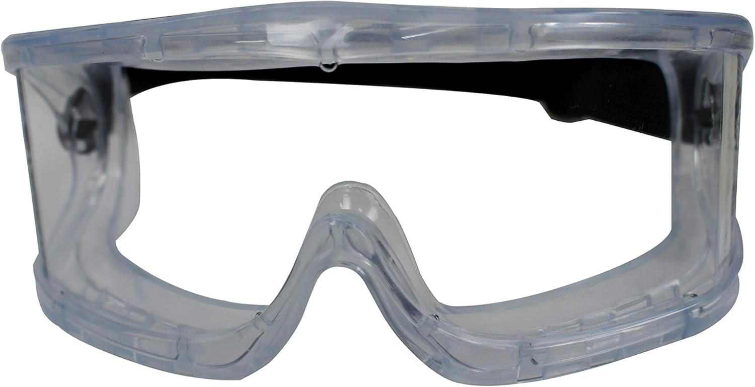 (12 Pcs) Troy Safety RK-GG201 Heavy duty Industrial Protective Indirect Vent Wide-Vision Safety Goggles | Crystal Clear, Anti-Fog Design, High Impact Resistance