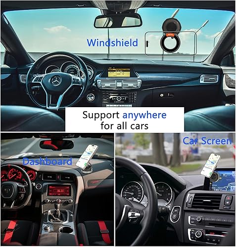 Miniatura 4 de Soporte para teléfono, soporte de teléfono para automóvil para MagSafe, soporte magnético de succión al vacío, montaje para tablero de automóvil,