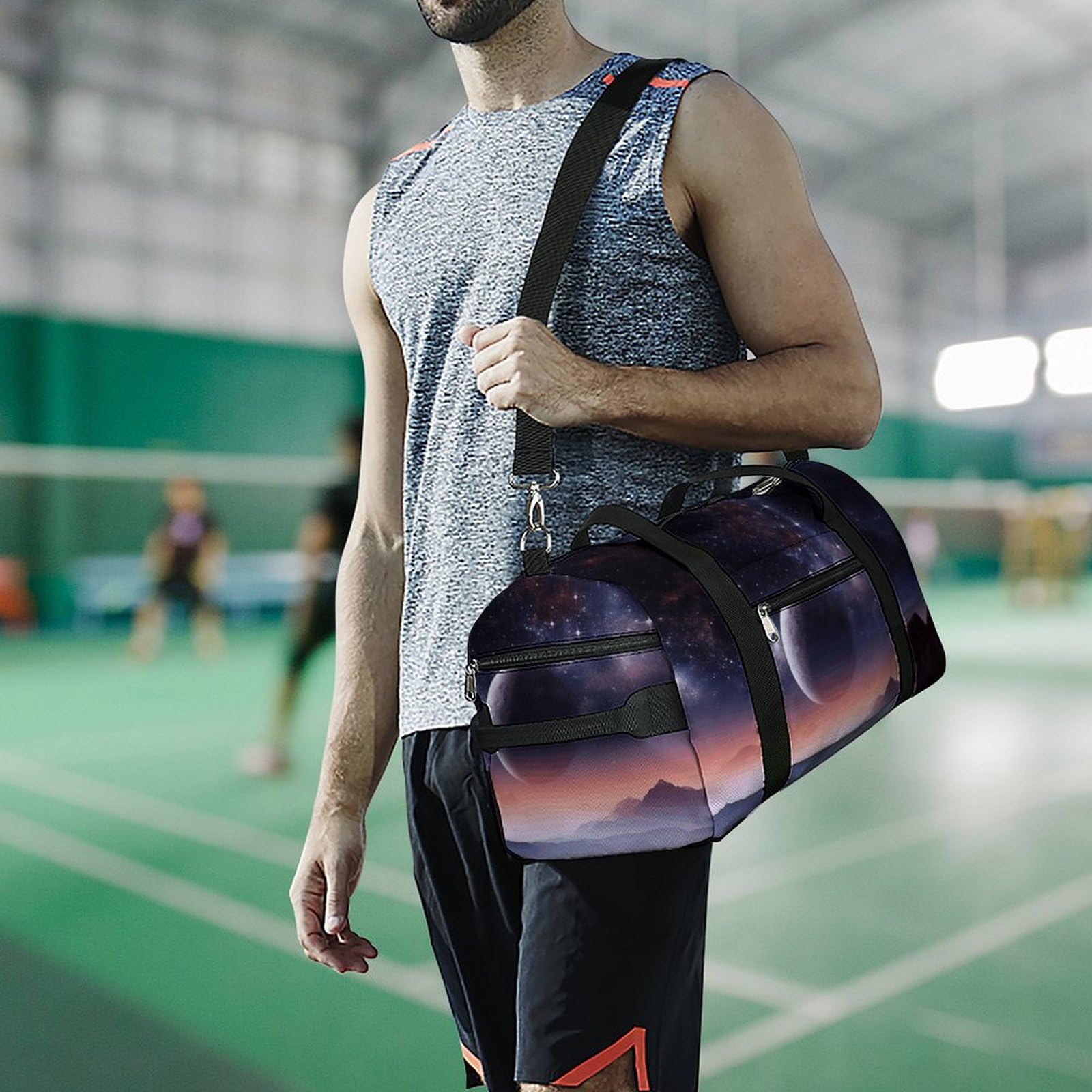 Turnbeutel Galaxy Nature Planet Turnbeutel für Damen Herren Rucksack Turnbeutel mit Schuhfach Wiederverwendbar Turnbeutel Mini Turnbeutel Galaxy Nature Planet Einheitsgröße, Galaxy Nature Planet,