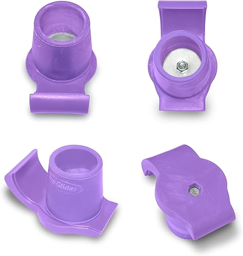 Miniatura 3 de Top Glides DuraSki - Esquís Walker Glide extra duraderos para tubos de 1 18 pulgadas (morado)