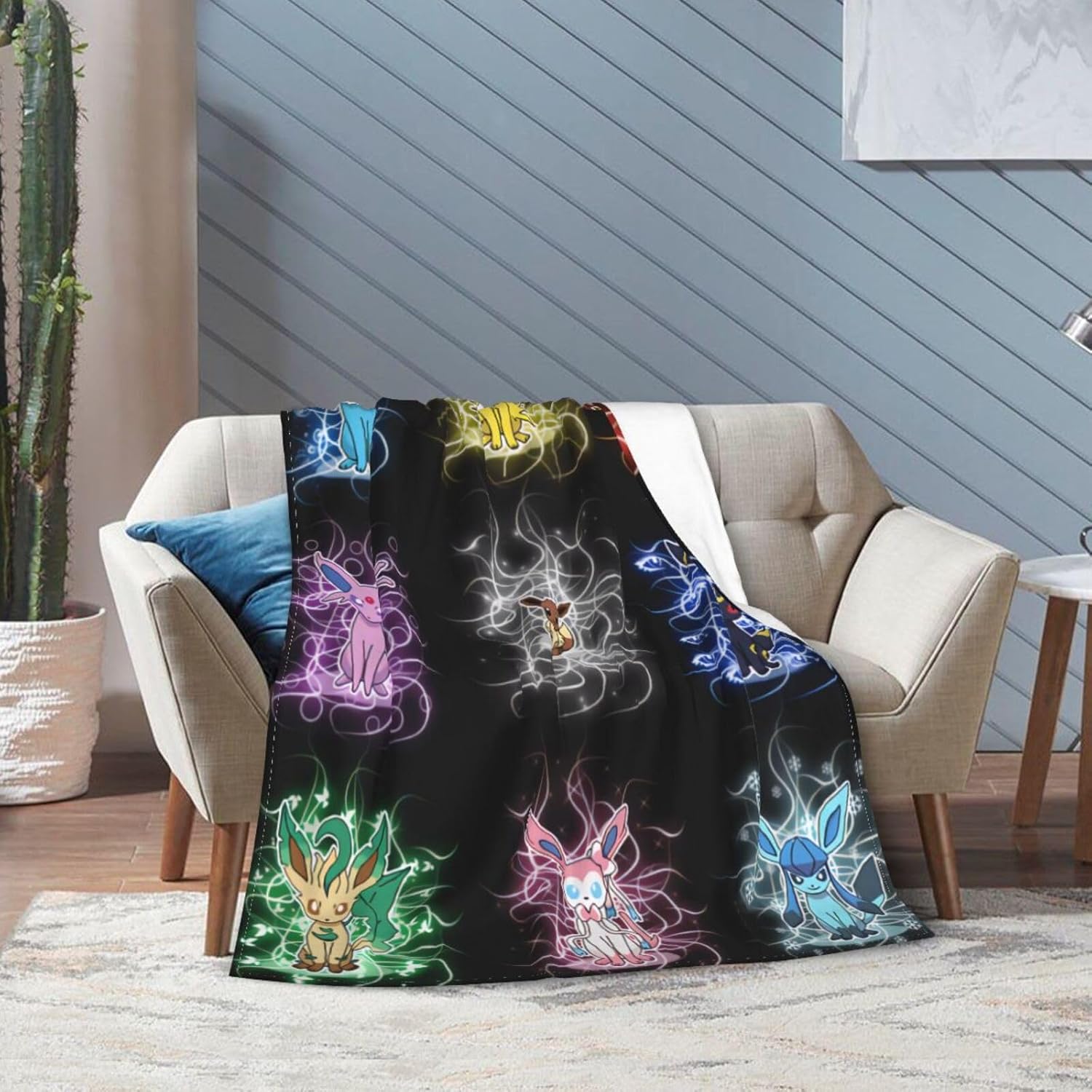 Anime Throw Blanket Ee_Vee Blanket Flannel Fleece Blanket