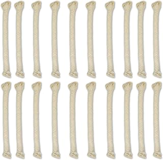 20 Pcs Egyptian Egypt Cotton Fuse Alcohol Burner Equipment Heating Lamp Candle Torch Wicks Replacement Kerosene Wick Braided Torch Stove Arabian Coffee Tea Tabletop (1 Pcs = 8" / 20 cm) فتيل قطن