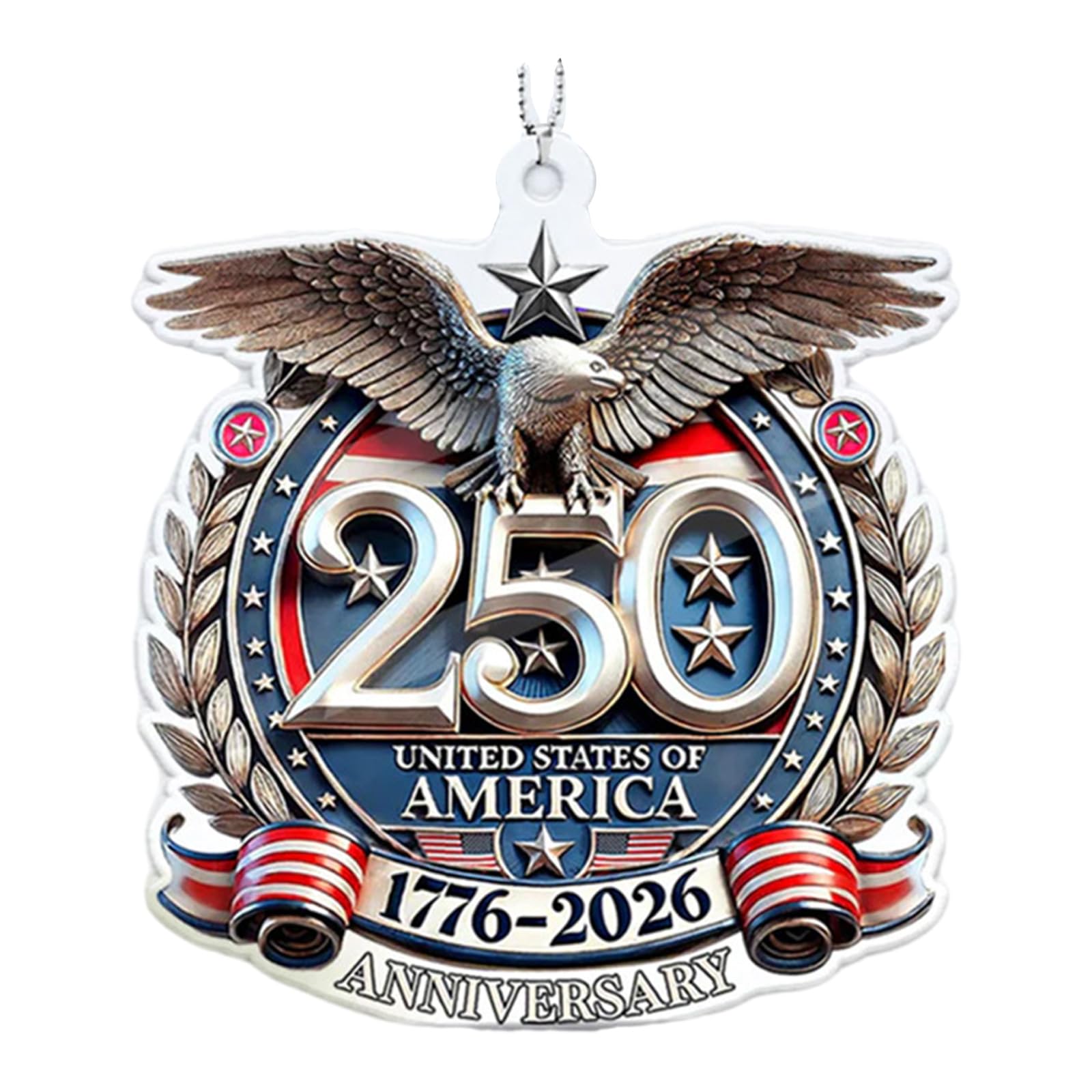 Kalttoy 8x8cm Commemorative Hanging Ornament Elegant Anniversary Souvenir for Vehicle Interior Acrylic Hanging Decoration