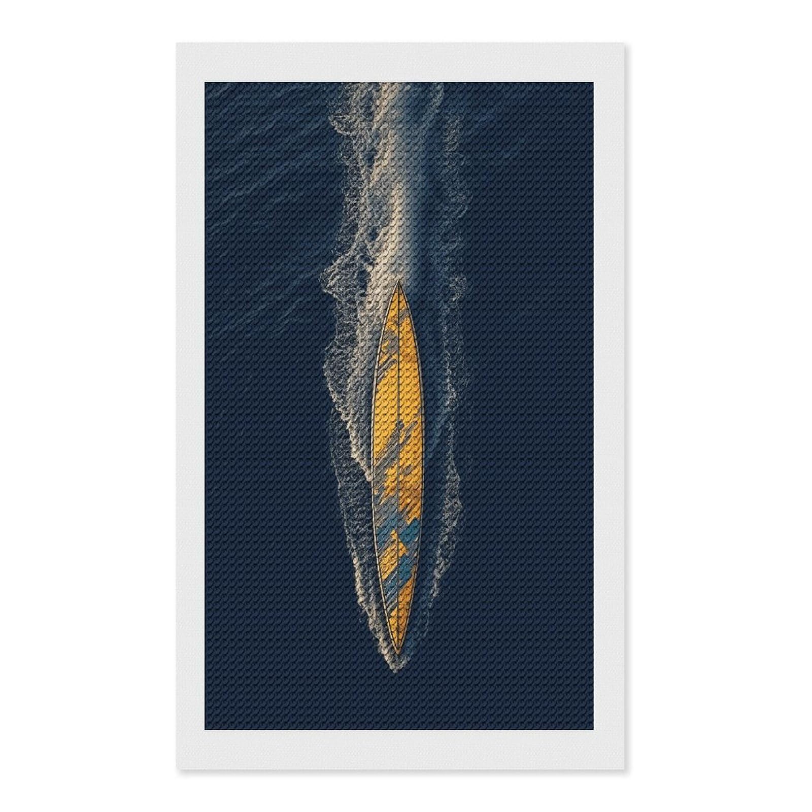 Surfboard Diamond Art Kits for Adult Round Full Drill Diamond Dots Paintings for Beginner Picture Art DIY Diamond Painting Kits 5D Diamond Art Painting for Home Wall Decor 12"x20"