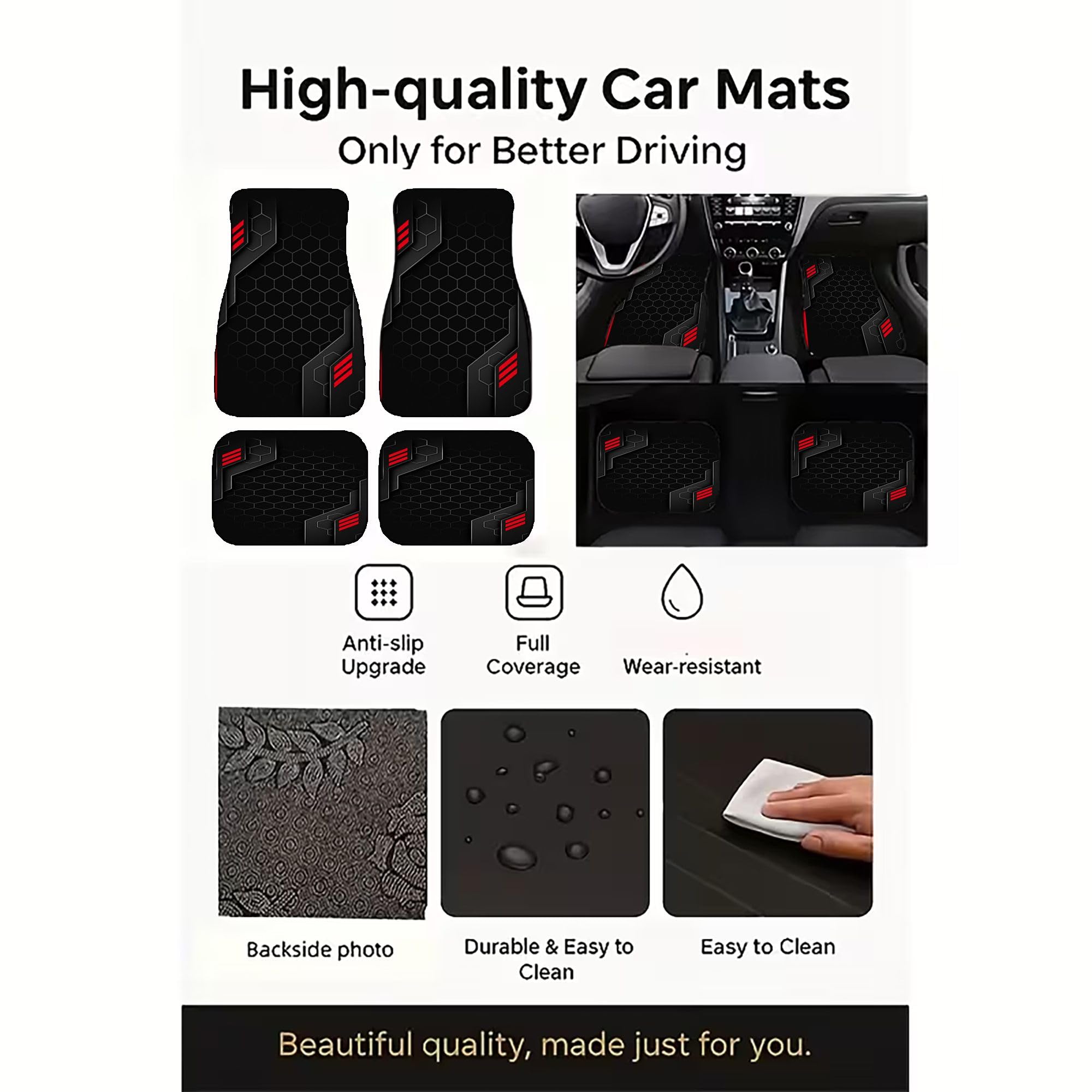 4 Piezas Alfombrillas Coche para Kuga Mk3 ST-Line 2019–2026