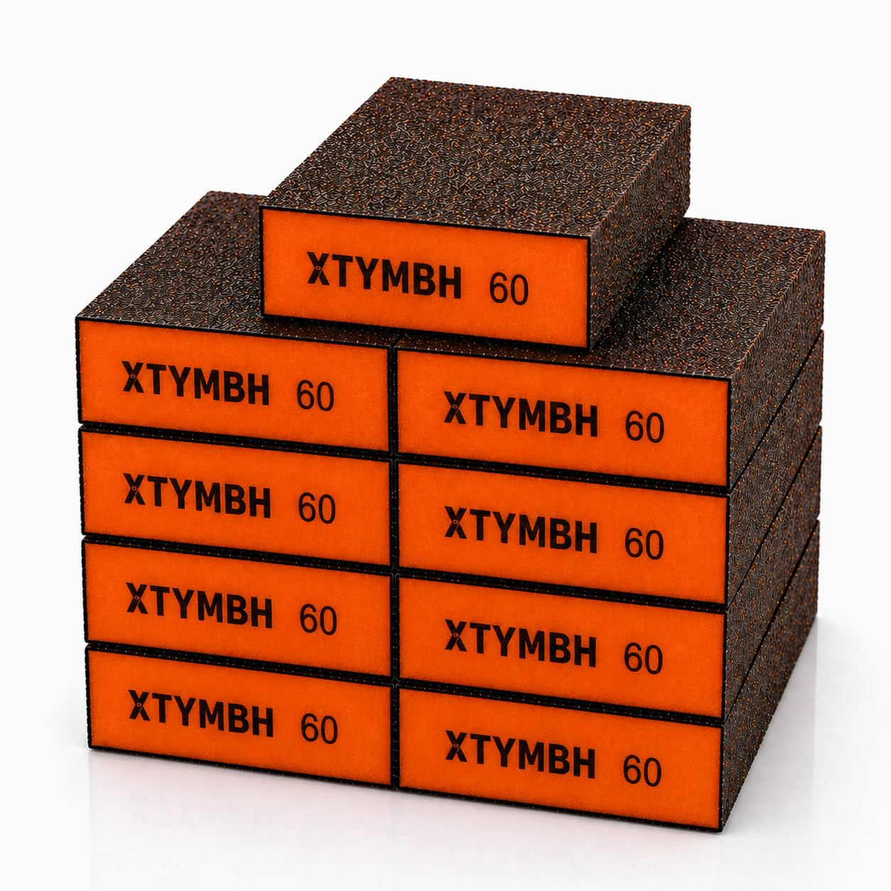 XTYMBH 9 Pcs Sanding Blocks, Wet and Dry Sandpaper Block, 60 Grits Handmade Sandpaper Blocks, Washable and Reusable Sanding Sponge for Wood, Furniture, Metal and Drywall Polishing