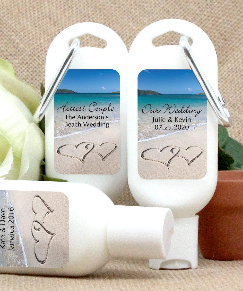 arabiner SPF 30, Custom Sunscreen for Wedding Favors, Bridal Showers, Party Favors (Set of 12) L8