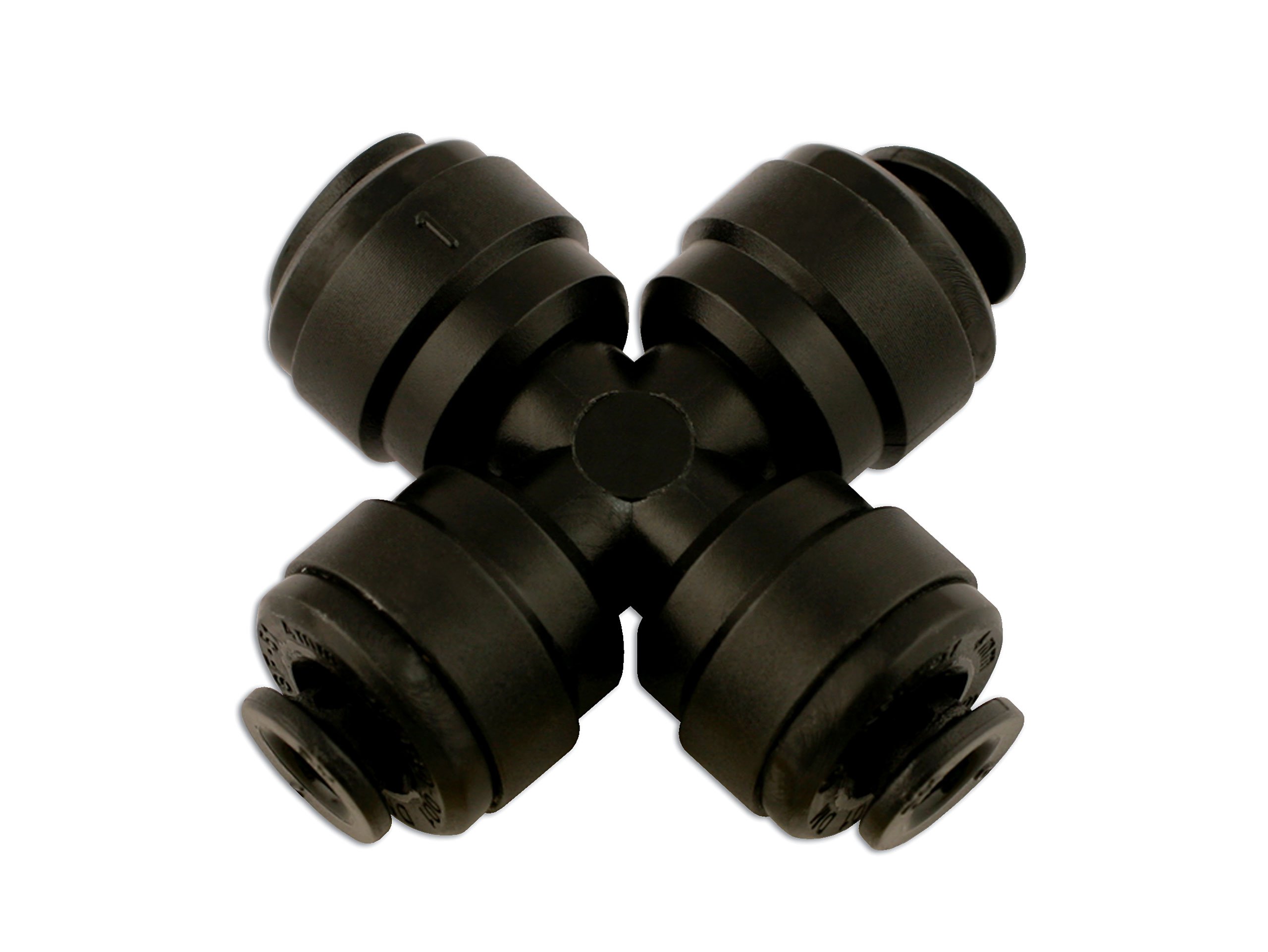 CONNECT 31051 Push-Fit Cross Connector 5 Pieces 6mm 4 Way Equal Inlet Plastic