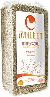 eivolution Hemp Litter 14 kg - Extreme Suction Power & Odour Binding for Chickens, Horses & Rodents - Low Dust & Environmentally Friendly - Compostable product image