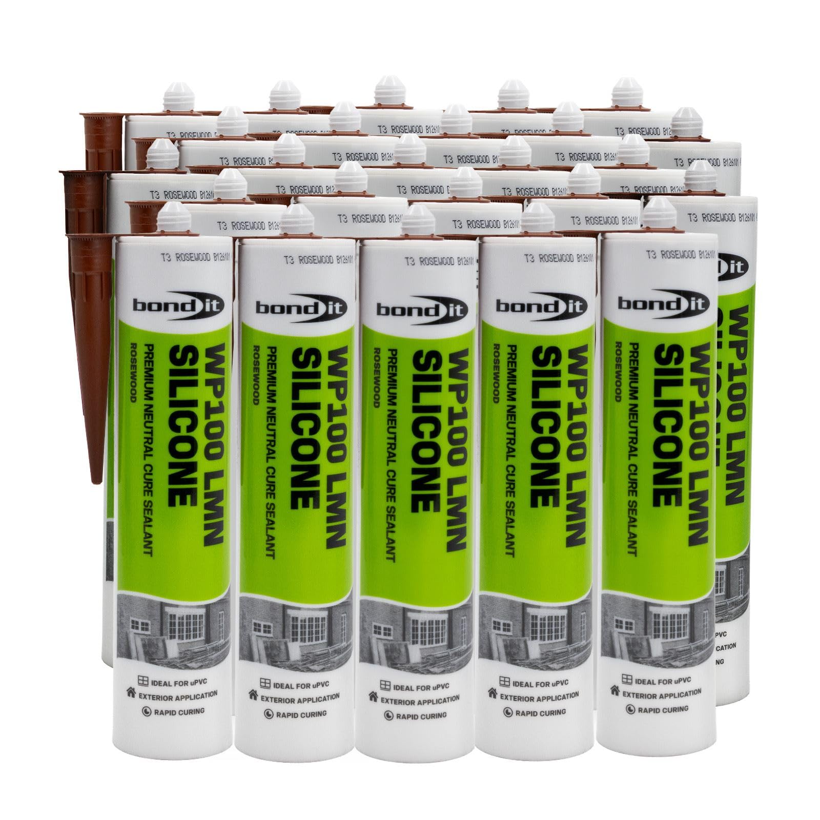 Bond-It WP100 Neutral Silicone Sealant (25 Pack) - Rosewood